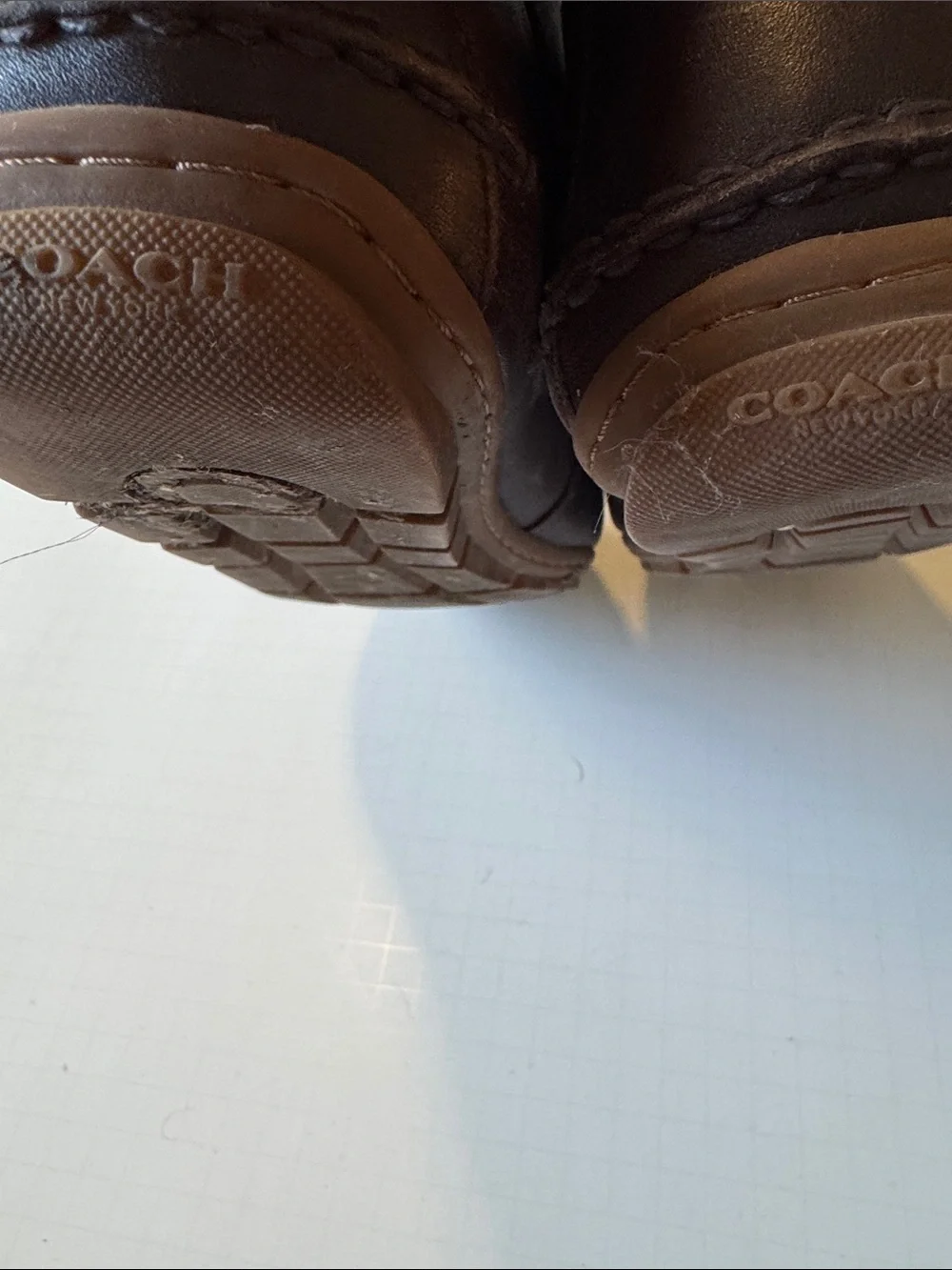 Coach Men's Brown Signature Logo Penny Loafers